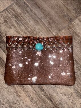 Kurt Men Design Brown Leather Handbag with Black Interior